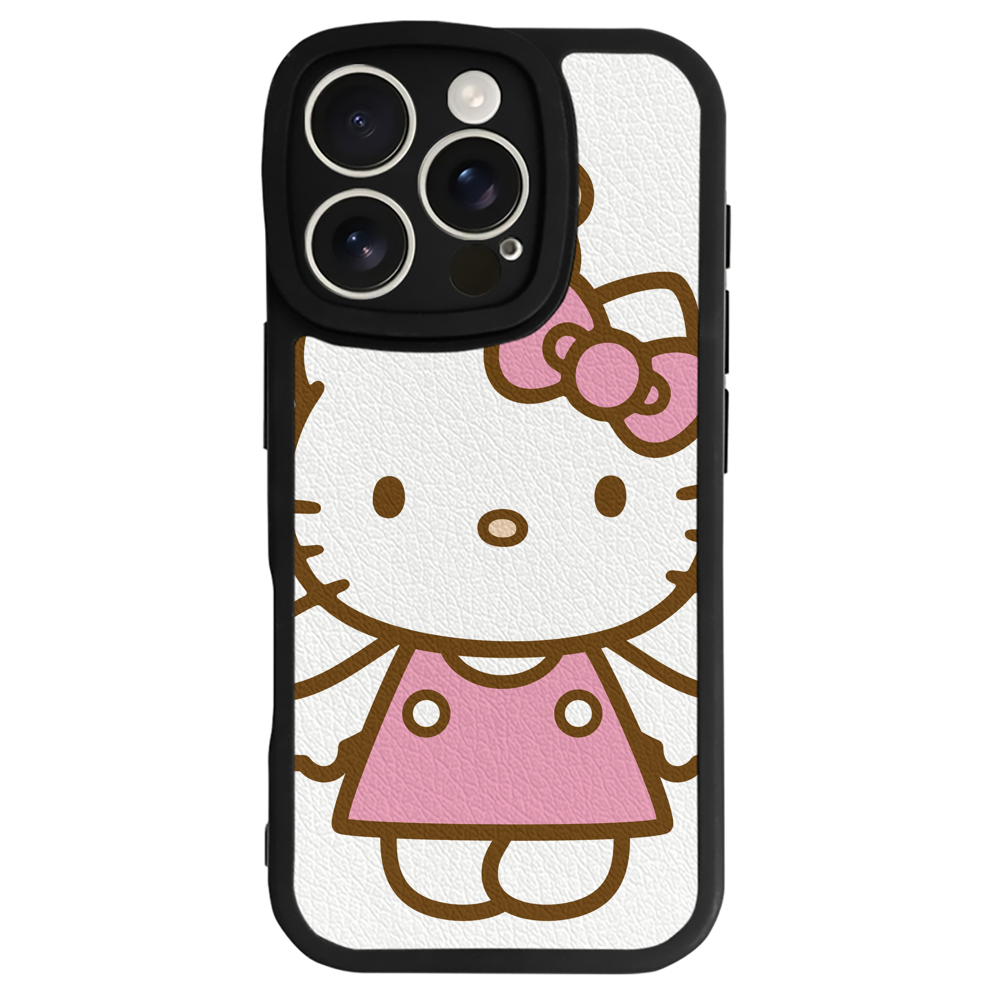（画像用） Hello Kitty ハローキティ 【iPhone 16シリーズ対応】シリコンスマホケース（レザー調） 材質：シリコン